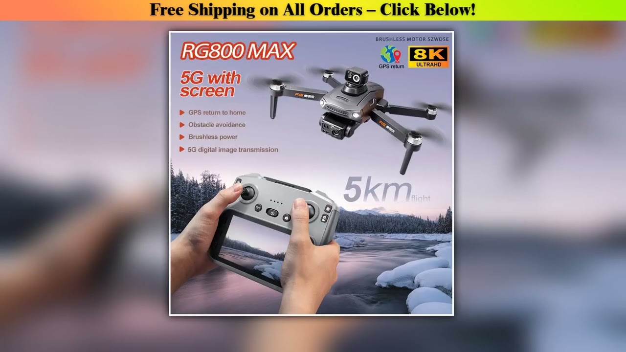 New RG800 MAX GPS Drone Professional 8K Camera Aerial FPV Brush Avoiding Obstacle with Large