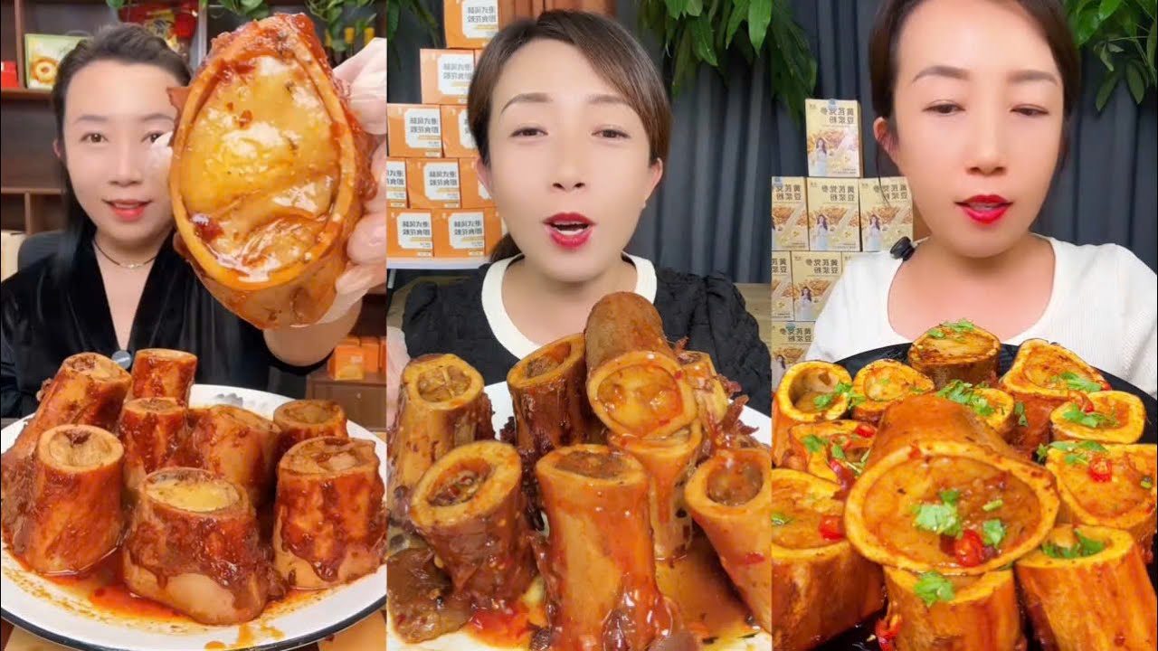 MUKBANG beef bone marrow ASMR  - The best of delicious Lien Huong food 