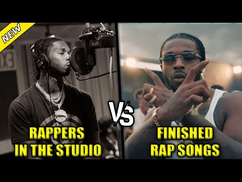 RAPPERS RECORDING IN THE STUDIO VS THE FINISHED RAP SONG