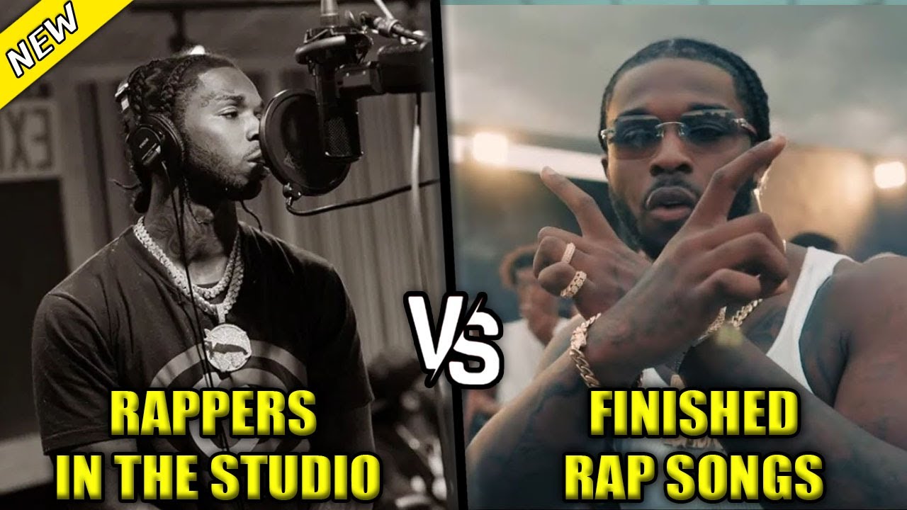 Download RAPPERS RECORDING IN THE STUDIO VS THE FINISHED RAP SONG