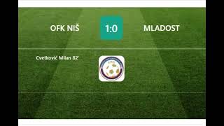 OFK Niš - Mladost  1 : 0  Gol  Zona Centar 2026/27  3.kolo