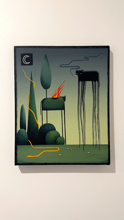 'Ego Memicu Ego' 🔥 #surealisme #seni #lukisan #guas #senisurealis #prosesmelukis