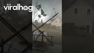 Wind Tears Roof Off of House || ViralHog