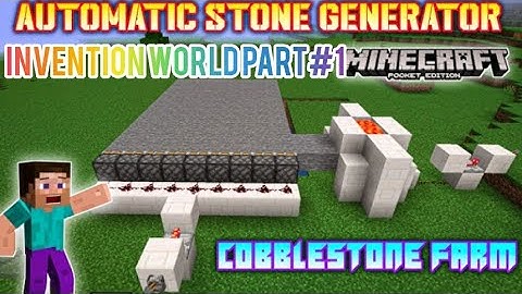 Minecraft invention world part#1. || Automatic stone generator. || ANDROID GAMERZ