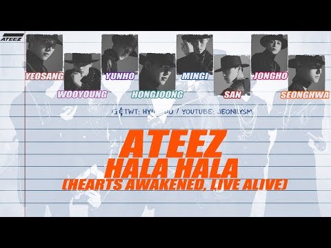 ATEEZ (에이티즈) - HALA HALA (Hearts Awakened, Live Alive) [Lyrics Han|Rom|Eng Color Coded]