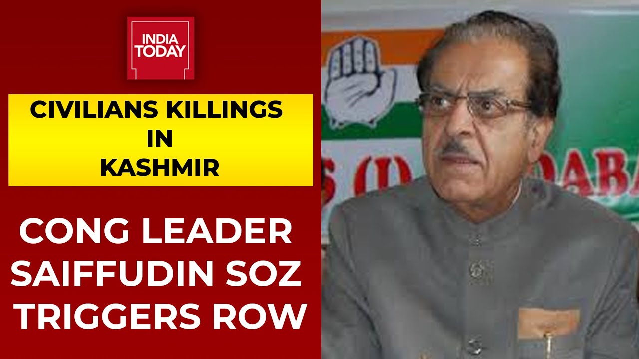 Congress Leader Saifuddin Soz Triggers Row By Calling Kashmiri Terrorists 'Boys With Gun'