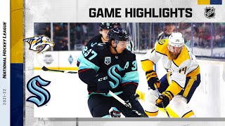 Predators @ Kraken 3/2 | NHL Highlights 2022