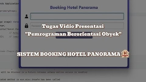 Penerapan JavaFX, Scene Builder, dan MySQL pada Sistem Booking Hotel Panorama.