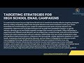 Grow Your Education Business with a Reliable High School Email List