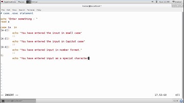 Linux - Case esac statement