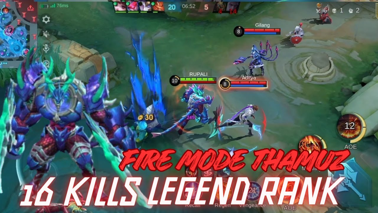 Thamuz 16 Kills Epic Rank Gameplay 