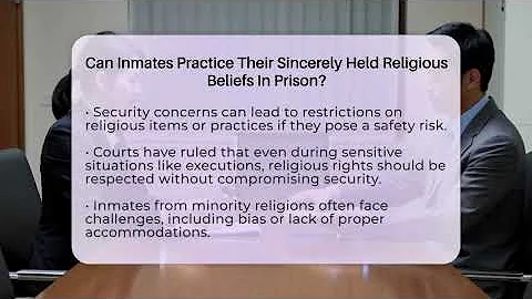 Can Inmates Practice Their Sincerely Held Religious Beliefs In Prison? - Jail & Prison Insider