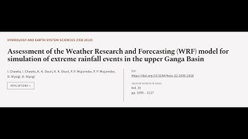 Assessment of the Weather Research and Forecasting (WRF) model for simulation of extr... | RTCL.TV