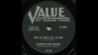 Why Do Fools Fall in Love Ceci Julian Vic Corwin Orch Value Hit Parade 121