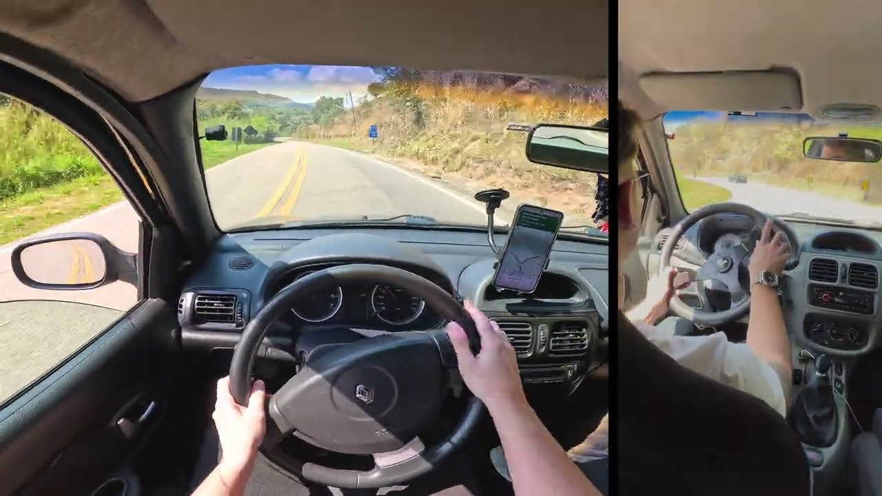 Clio 2.0 16v - SWAP F4R - Subindo serra em comboio