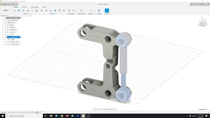 Fusion 360 Assembly Tutorial 3 - Subassemblies and Joints