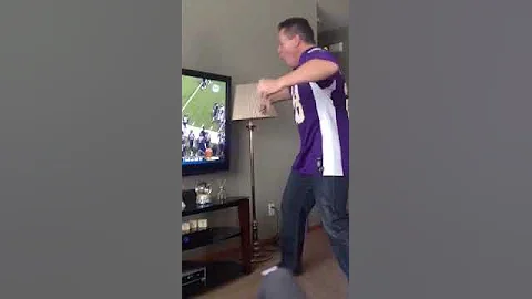 Crazy husband during football