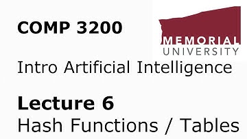COMP 3200 / 6980 - Intro to Artificial Intelligence - Lecture 06 - Hash Functions and Hash Tables