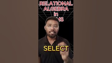 ✅ Relational Algebra in DBMS | Explained in 60 Seconds