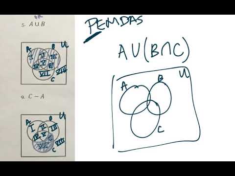 Venn Diagrams And Set Operations With Three Sets Shading Part 1 - YouTube