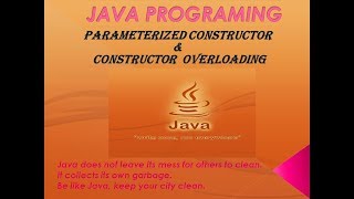 CONSTRUCTORS OVERLOADING