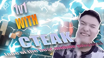 1v1 with one of the BEST mobile players in ROBLOX Arsenal.. (Cteak)