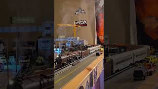 Steam excursion on the outer rail local freight on the inside #train #modelrailroad #modeltrains