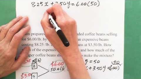 Algebra: Solving Systems of Linear Equations: Word Problems (1)