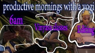 yogi vlog: attend back to back yoga classes w me🧘🏽 Bikram & Vinyasa
