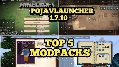 Top 5 Modpacks lite 1.7.10 | Pojavlauncher for Android | Minecraft mods | Minecraft java