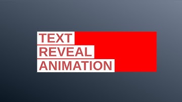 Text reveal animation only css