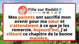 My PARENTS sacrificed my future FOR my sister and expected ME to thank them...