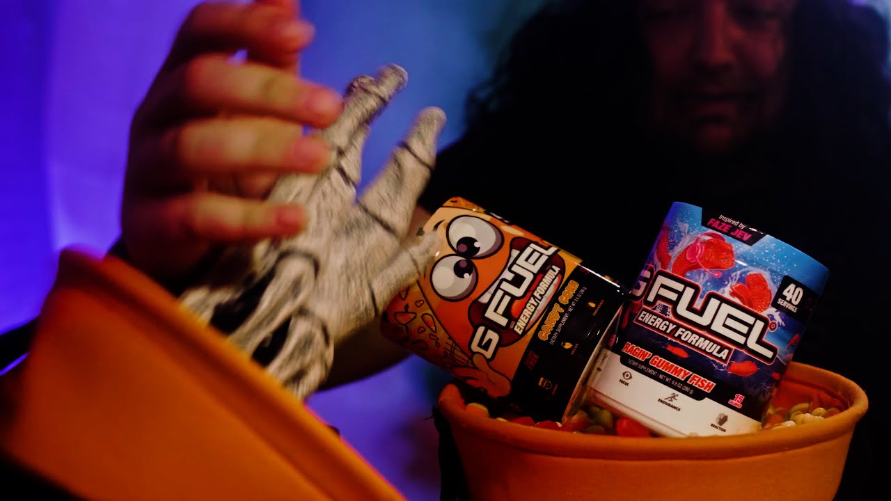 CAUGHT STEALING G FUEL ON HALLOWEEN!