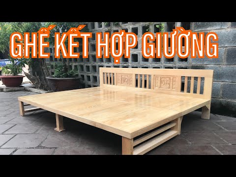 Mẫu Ghế Sofa Kéo Thành Giường Ngủ Gỗ Sồi Mới nhất năm 2020