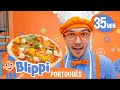 Blippi Aprende a Fazer Pizza! | Melhores Episódios do Blippi | Vídeos Educativos para Crianças
