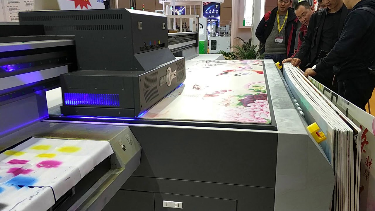 CAIYI UV Flatbed Printer with a High Speed of 180 sqm/h - YouTube