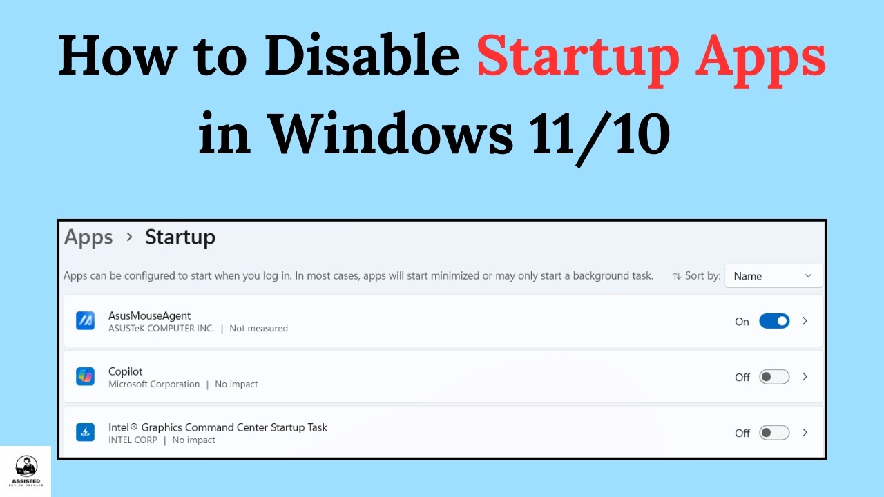 How to Disable Apps From Opening on Startup Windows 11/10 [2026] - YouTube