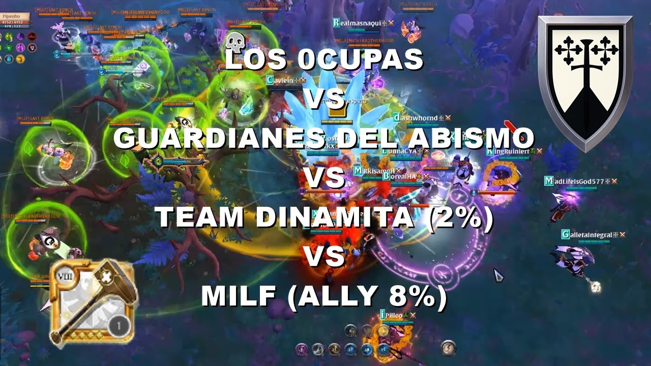 0cupas vs GUARDIANES DEL ABISMO vs TEAM DINAMITA (2%) vs MIFLS (8%) | POV Caller | Albion Online ZVZ