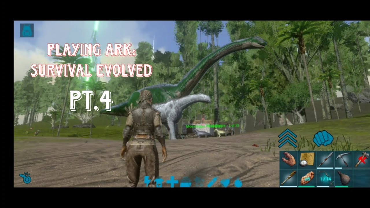 Playing Ark: Survival Evolved (Taming Bronto) | Pt.4 - YouTube