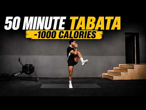 Video thumbnail: 50 Minutes TABATA Workout | Full Body Fat Burn, No Equipment