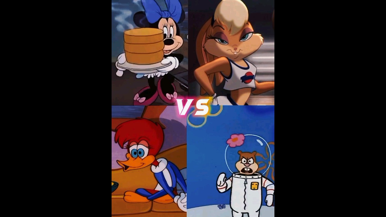 Minnie Mouse vs Lola Bunny vs Winnie Woodpecker vs Sandy Cheeks (Remake)