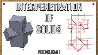 Interpenetration of Solids_Problem 1_Horizontal Square Prism vs Vertical Square Prism