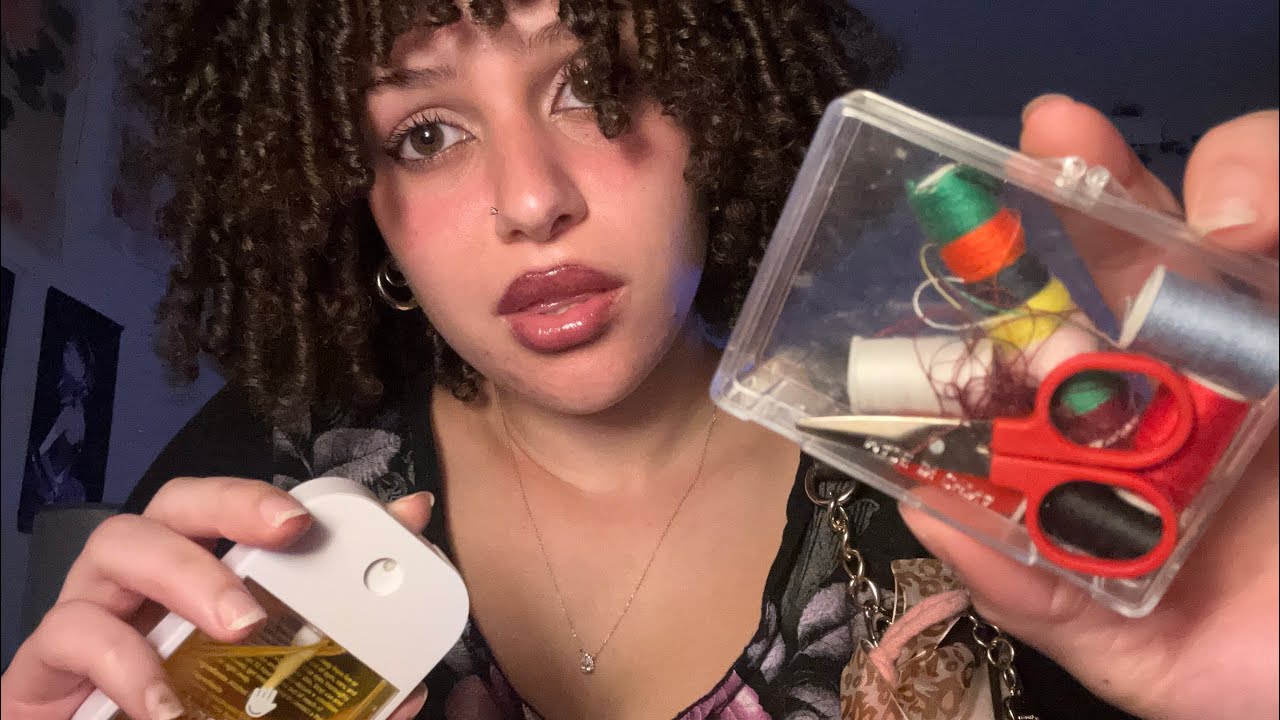 Lofi ASMR | Oh sh*t you fell!! (patching you up w things in my purse)