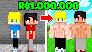 GASTEI R$1.000.000 para FICAR SUPER FORTE no minecraft