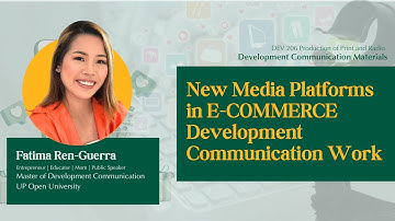 New Media Platforms in E-COMMERCE Development Communication Work (DF2)