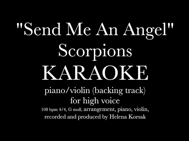 Send Me An Angel Scorpions karaoke piano/violin (backing track) for high voice instrumental class=