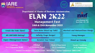 ELAN 2K22 Management Fest at IARE