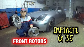 Infiniti G35 2003 front brakes and rotors Easy DIY 2004 Infiniti G35 Coupe Brake Rotors