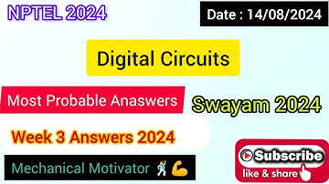 Digital Circuits | WEEK 3|Assignment 3 Solution | NPTEL | SWAYAM 2024