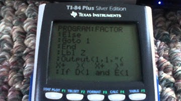 my program for factoring trinomials on a ti-84